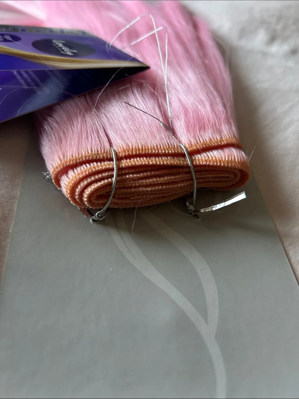 Pink Human Hair Blend Extensions - Soft Pastel Pink